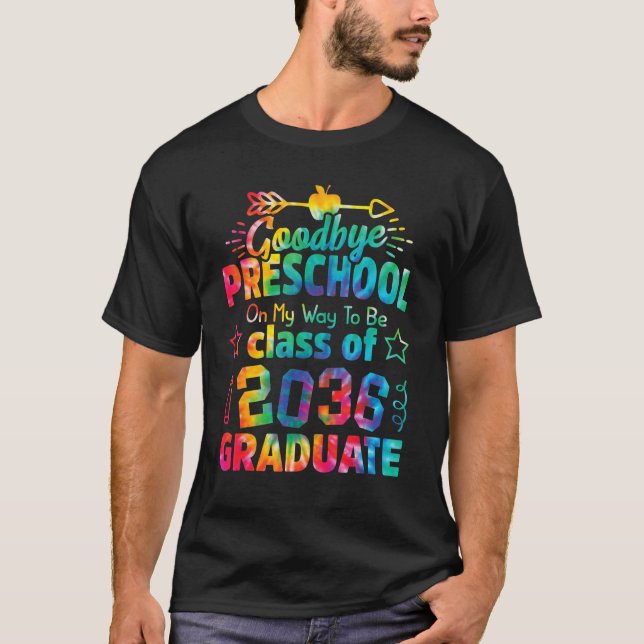 Goodbye Preschool Class of 2036 Grad Hello Kinderg T-Shirt (Front)
