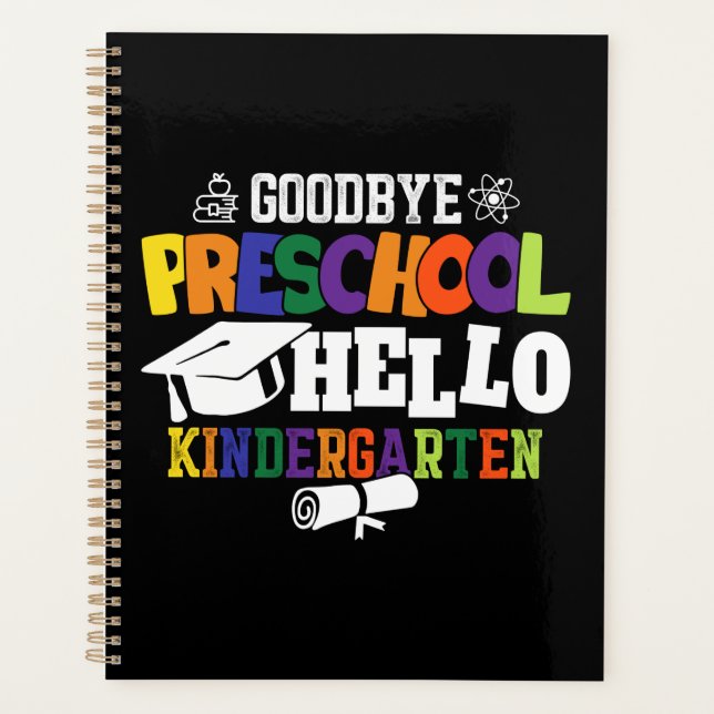 Goodbye Preschool Hello Kindergarten PreK Planner (Front)