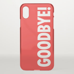 GOODBYE! Red iPhone X Case