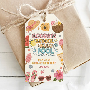 Goodbye School Hello Pool Gift Tags