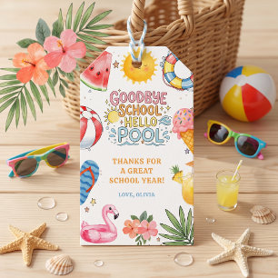 Goodbye School Hello Pool Gift Tags