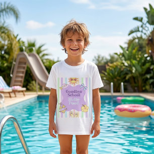 Goodbye School Hello Pool Stripe T-Shirt