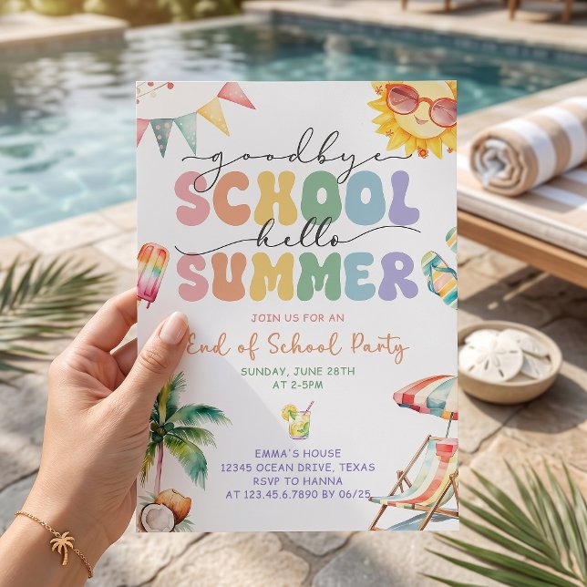 Goodbye School Hello Summer Invitation (Creator Uploaded)