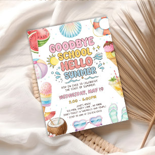 Goodbye School, Start Of Summer Party Invitation