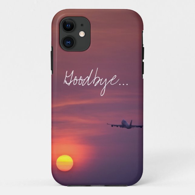 Goodbye sunset airplane wanderlust traveler hipste Case-Mate iPhone case (Back)
