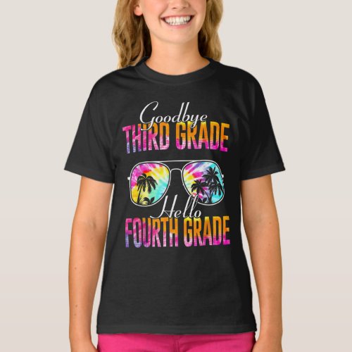 Goodbye Third Grade Hello Fourth Grade Teacher T_Shirt