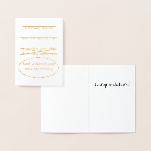 Goodbye to Coworker Foil Card | Zazzle