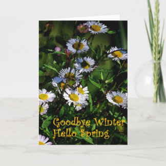 'Goodbye Winter, Hello Spring' Blank Greeting Card