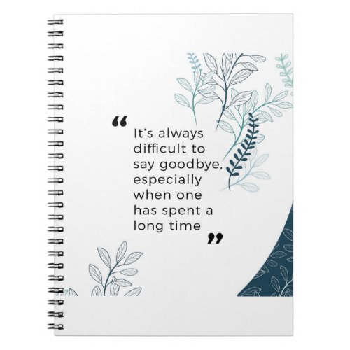 Goodbye Wishes Notebook