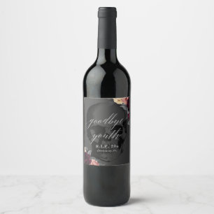 Goodbye Youth R.I.P. 20s Wine Bottle Label