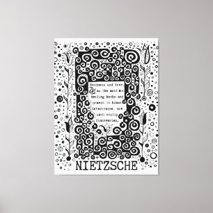 Goodness and LOVE quote by Nietzsche Canvas Print