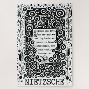 Goodness and LOVE quote by Nietzsche Jigsaw Puzzle