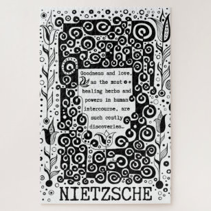 Goodness and LOVE quote by Nietzsche Jigsaw Puzzle