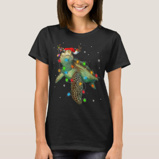 Goodness Astute Sea Turtle Christmas Lights Funny T-Shirt