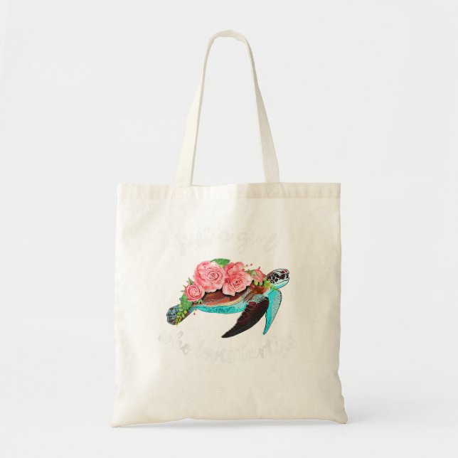 Goodness Bright Just A Girl Who Loves Turtles Shir Tote Bag (Front)