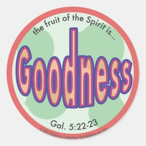 Goodness Fruit of the Spirit Spot Sticker