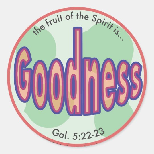 Goodness Fruit of the Spirit Spot Sticker | Zazzle.com