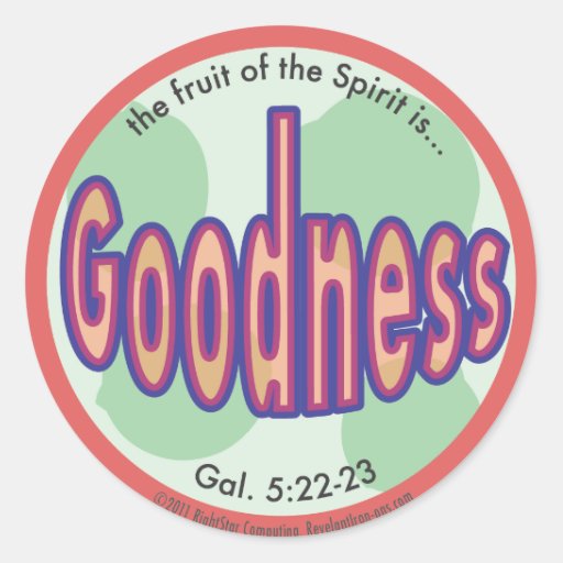 Goodness Fruit of the Spirit Spot Sticker | Zazzle