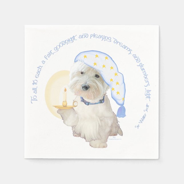 Goodnight Blue Napkins (Front)