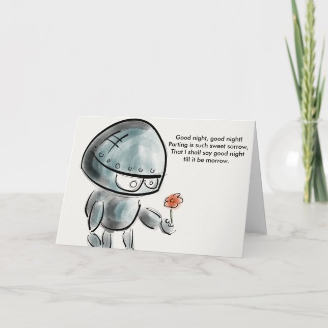 Goodnight goodnight Shakespeare card (Front)