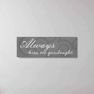 Goodnight Kiss Wrapped Canvas Print