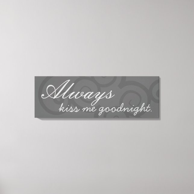 Goodnight Kiss Wrapped Canvas Print (Front)