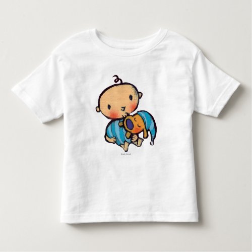 Goodnight Kisses Adorable Puppy in Blue Pajamas Toddler T_shirt