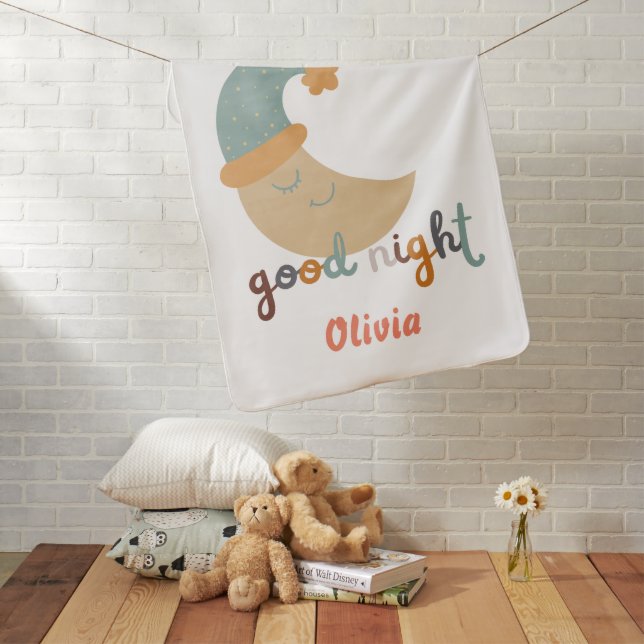 Goodnight Moon Nursery Room Baby Blanket (In Situ)