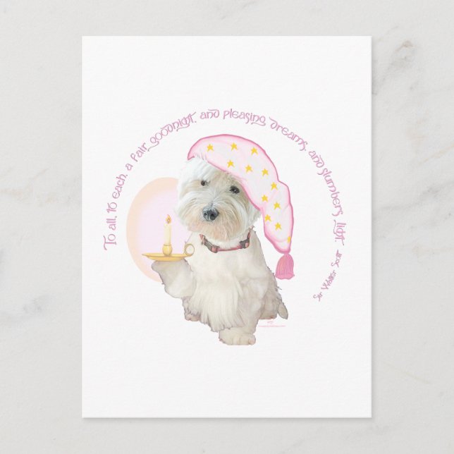 Goodnight Pink Postcard (Front)