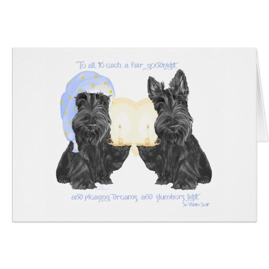 Goodnight Scotties Cards (Front Horizontal)