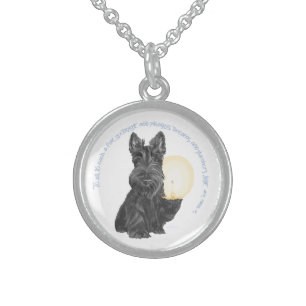 Goodnight Scottish Terrier Sterling Silver Necklace