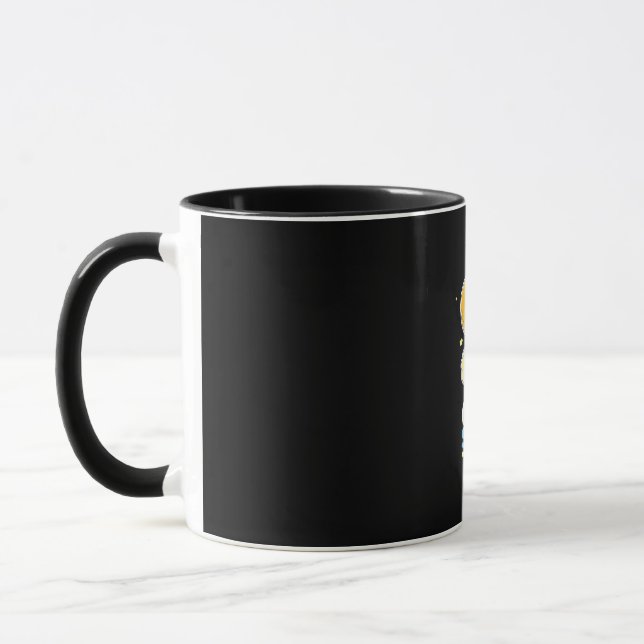 Goodnight Sleep Parrot Moon Clouds Caique Conure Mug (Left)