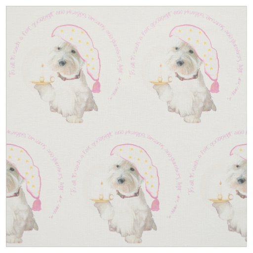 Goodnight Westie Fabric