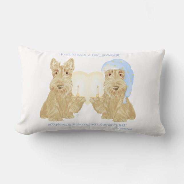 Goodnight Wheaten Duo Lumbar Pillow (Front)