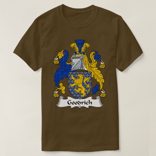 Goodrich Coat of Arms Family Crest  T-Shirt (Design Front)