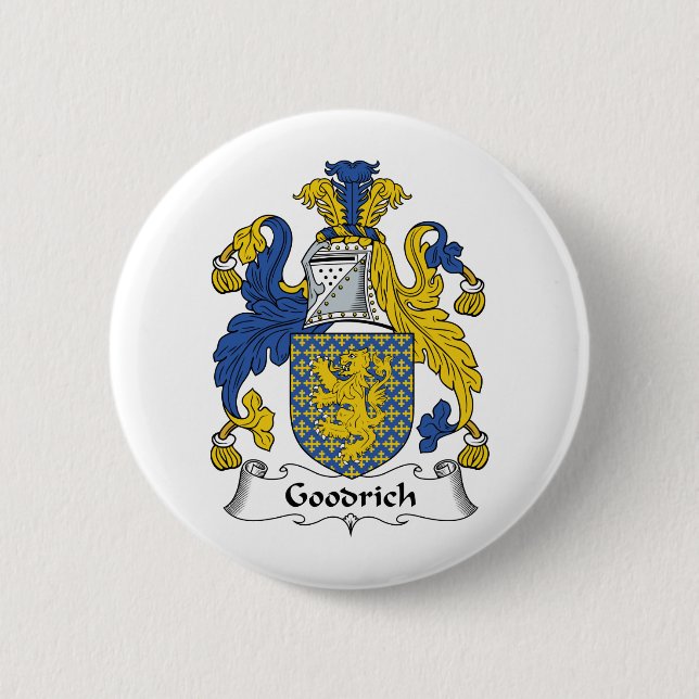 Goodrich Family Crest Pinback Button (Front)