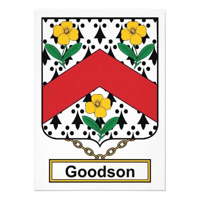 Goodson Family Crest Custom Announcements