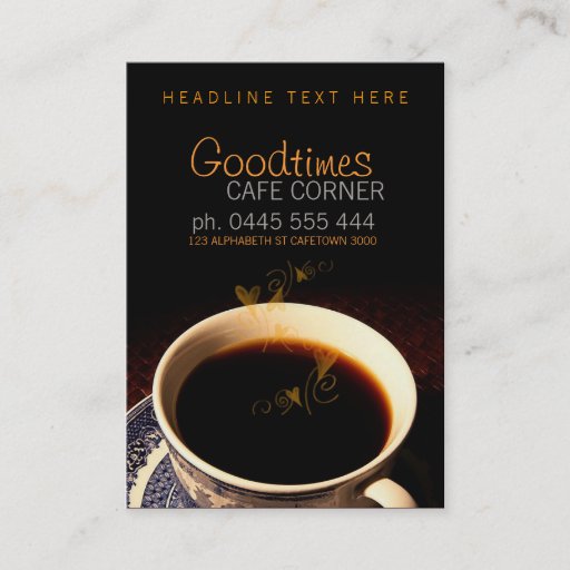 Customizable Goodtimes Coffee Business Card