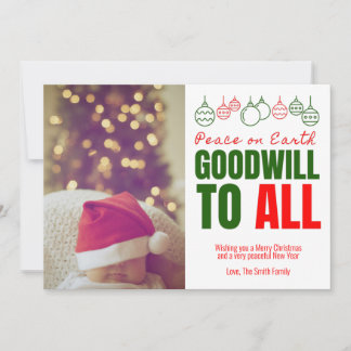 Goodwill to All Photo Card