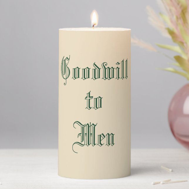 Goodwill to Men Christmas Candle (In Situ)