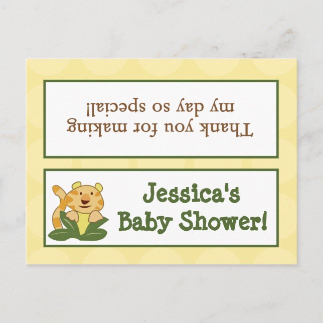 Goody Bag Toppers Jungle Babies Invitation Postcard (Front)