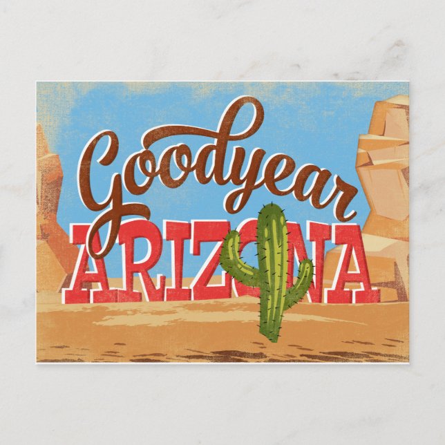 Goodyear Arizona Vintage Travel Postcard (Front)