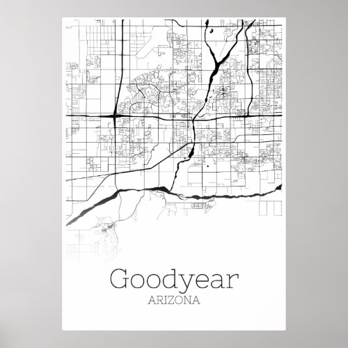 Goodyear Map _ Arizona _ City Map Poster