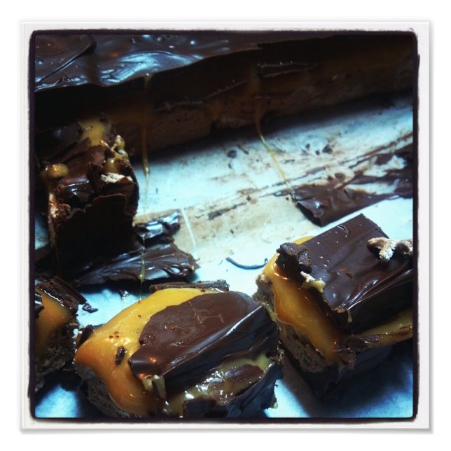 Gooey Caramel Marshmallow Chocolate Coated Print (Front)