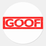 Goof Stamp Classic Round Sticker