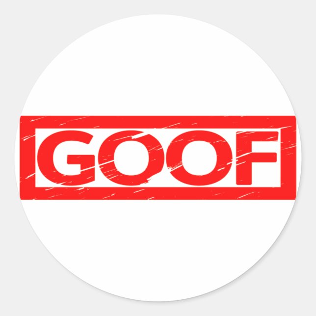 Goof Stamp Classic Round Sticker (Front)
