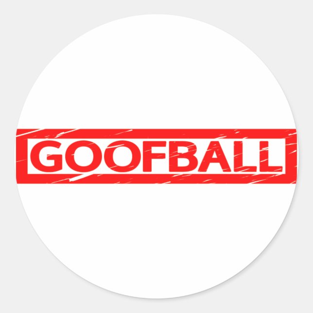 Goofball Stamp Classic Round Sticker (Front)