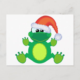 goofkins santa xmas frog holiday postcard