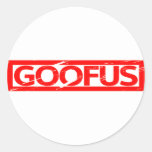 Goofus Stamp Classic Round Sticker