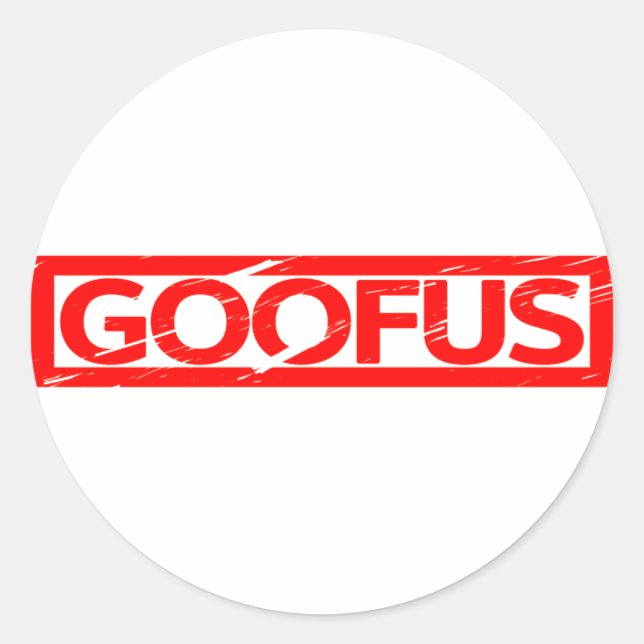 Goofus Stamp Classic Round Sticker (Front)
